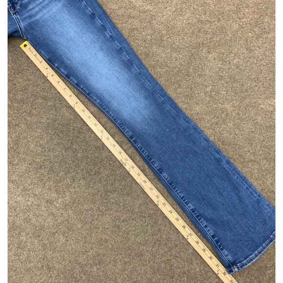 American Eagle Jeans Womens 8 Skinny Kick Bootcut Whiskered Next Stretch Denim - Picture 9 of 11